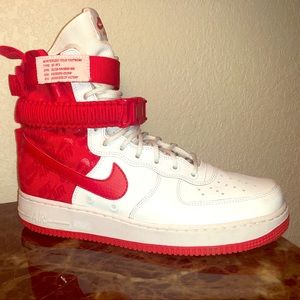Nike SF Air Force 1 High White University Red